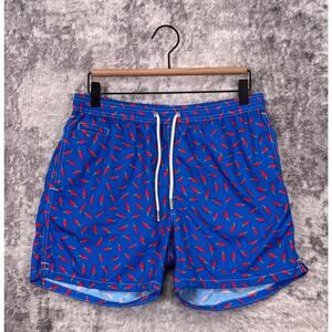 MC2 Saint Barth Swim Shorts Medium Mens Chili Print Drawstring Win Hort Liner